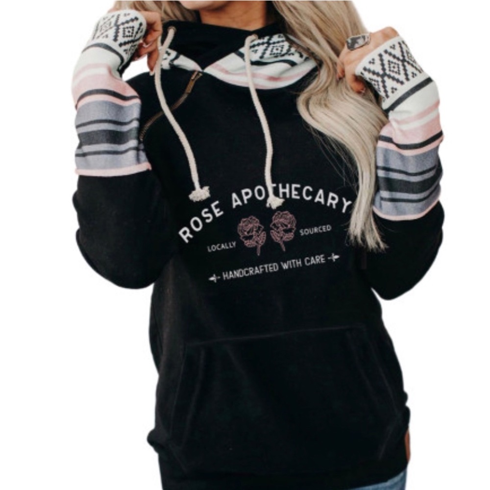๐คHPโขSchittโs Creek ๐นRose Apothecary Black Hoodie - Picture 2 of 7